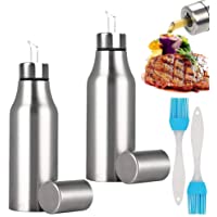 Botella de Aceite - Dispensador de Aceite y Vinagre para Cocina- Acero Inoxidable Anti-Goteo- Oliva-Vinagre-Sauce Cruet…